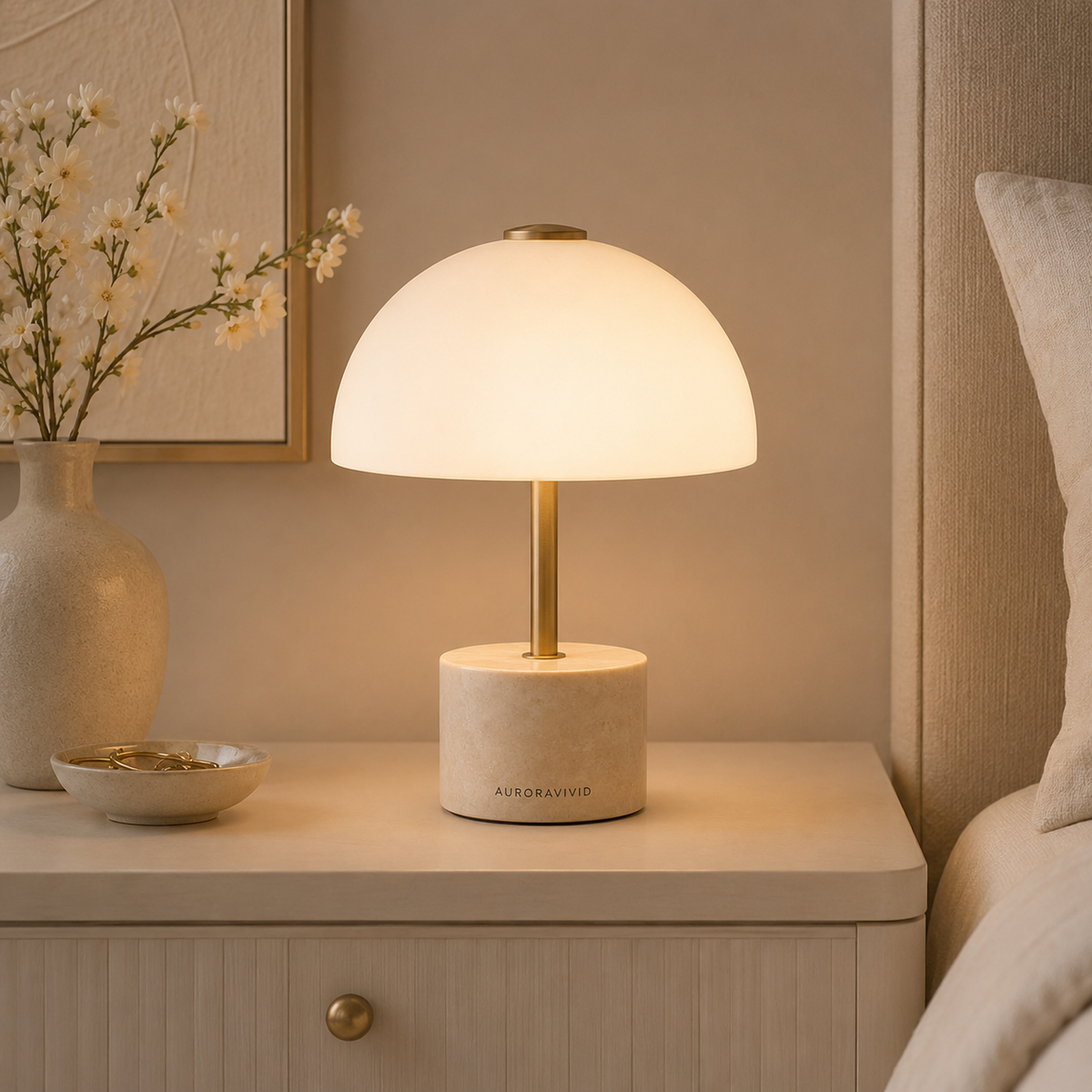 AURORAVIVID Soft Dome Table Lamp