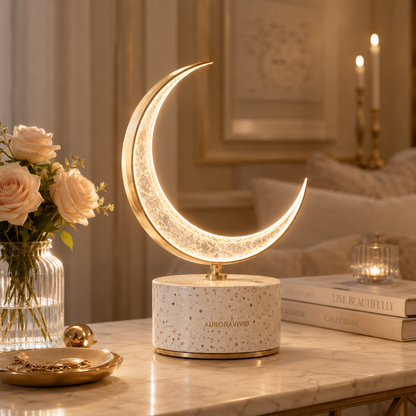 AURORAVIVID Crescent Glow Moon Lamp image 1